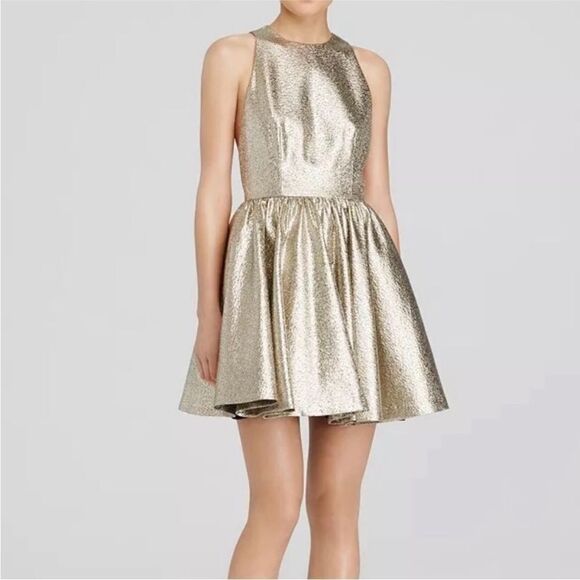 Alice + Olivia Dresses & Skirts - Alice+Olivia Gold Metallic Sleeveless Dress, US8